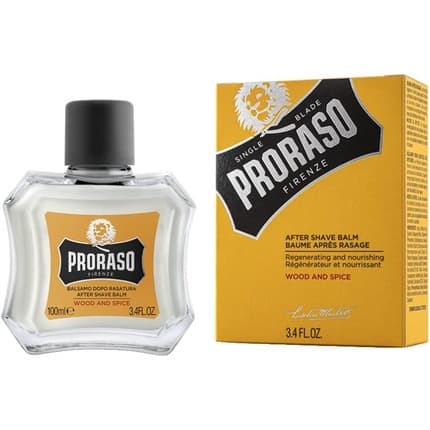 Proraso Yellow After Shave Balm Wood And Spice Scent Fragrance (Fragrance) Mixte 100ml