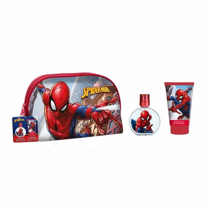 Spiderman Toiletry Bag Set by Airval with EDT Spray 50ml and Gel 100ml Air Val