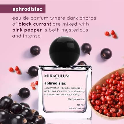 Miraculum Aphrodisiac - Black Currant with Pink Pepper and Jasmine Accents Eau de Parfum (EDP) Femme 50ml