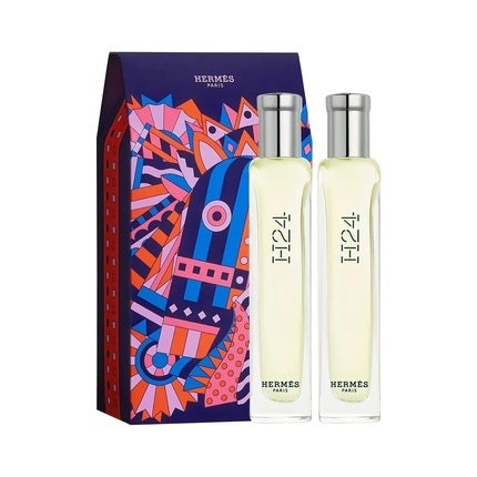 HERMÉS H24 2-Piece Miniature Set Pour Homme 2 x 15ml Eau De Toilette Spray 0.50 fl oz, 1oz équivaut à 30ml Hermès