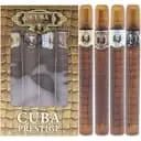 Cuba Cuba Prestige For Men 4 Piece Gift Set 1.17oz Classic EDT Spray, 1.17oz Black EDT Spray, 1.17oz Platinum EDT Spray, 1.17oz Legacy EDT Spray Cuba