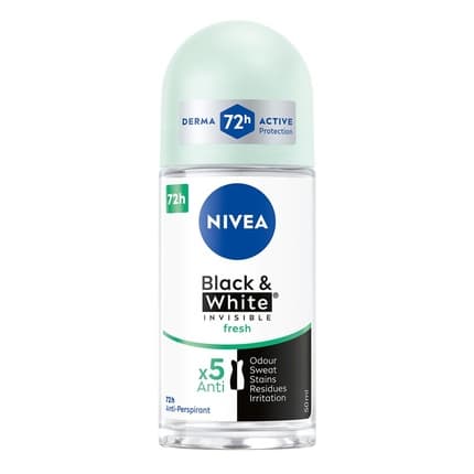 Nivea Black & White Invisible Fresh Antiperspirant Roll-On Déodorant (Déo) Mixte 50ml