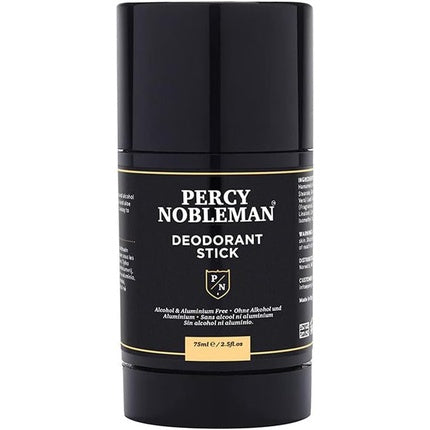 Percy Nobleman Natural Deodorant Stick Signature Scented Men's Deodorant with Aloe Vera and Witch Hazel Blend Aluminium Free 75ml Percy Nobleman