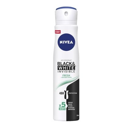 Nivea Black & White Invisible Fresh Antiperspirant Déodorant (Déo) Mixte 250ml