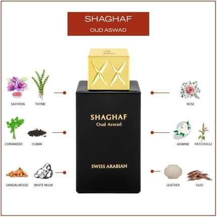 Swiss Arabian Shaghaf Oud Aswad Eau De Parfum 75ml Unisex Spray