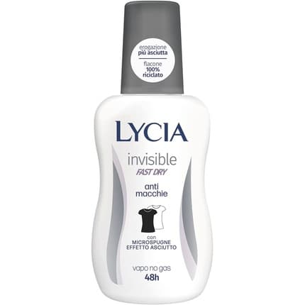 Lycia Invisible Fast Dry Vapo no Gas 48H Déodorant (Déo) Mixte 75ml
