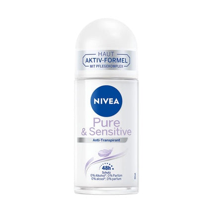 NIVEA Pure+Sensitive Deodorant Roll-On 50ml Nivea