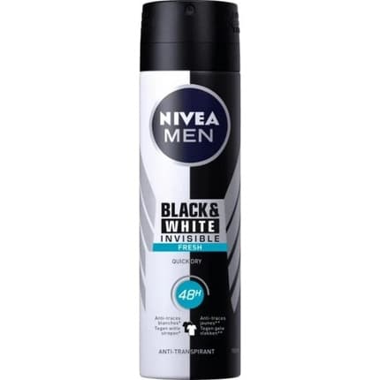 Nivea Men Deodrant Spray - Invisible Black & White Fresh - 150ml