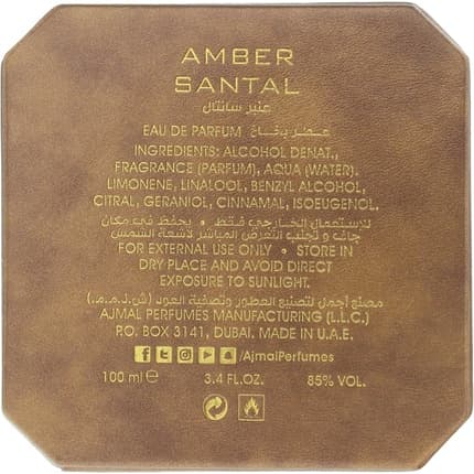 Ajmal Amber Santal Eau de Parfum (EDP) Mixte