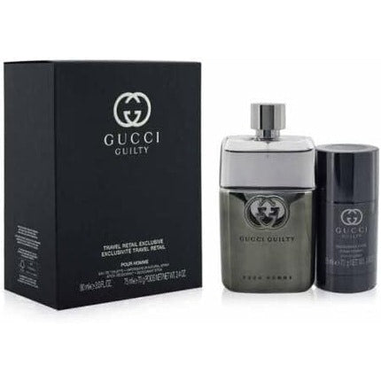 Gucci Guilty  Pour Homme Eau de Toilette 90ml Spray & 75ml Deodorant Stick Men Set Gucci