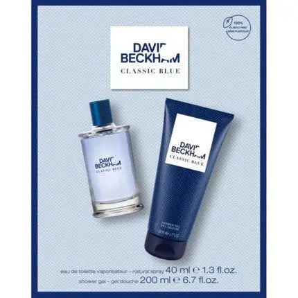 David Beckham Classic Blue Gift Set Eau de Toilette 40ml and Shower Gel 200ml Maison des fragrances