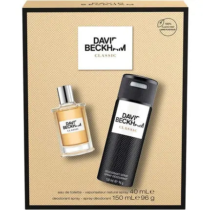 David Beckham Classic Gift Set For Him 40ml Eau De Toilette & 150ml Deo Spray David Beckham
