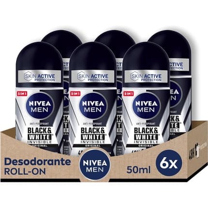Nivea Deodorant The Invisible Roll-on for Black & White Original Déodorant (Déo) Homme 50ml