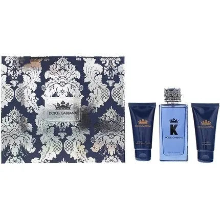 Dolce & Gabbana K 3 Piece Gift Set: Eau De Parfum 3.4oz, 1oz équivaut à 30ml + After Shave Balm 1.7oz, 1oz équivaut à 30ml + Shower Gel 1.7oz, 1oz équivaut à 30ml Dolce & Gabbana