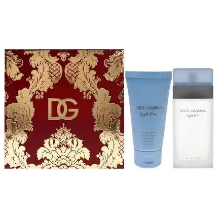 Dolce & Gabbana Light Blue pour femme  2 Pc Coffret 3.3oz, 1oz équivaut à 30ml Eau de toilette  Spray 1.7oz, 1oz équivaut à 30ml Body Cream Fresh 5.0 Ounce Dolce & Gabbana