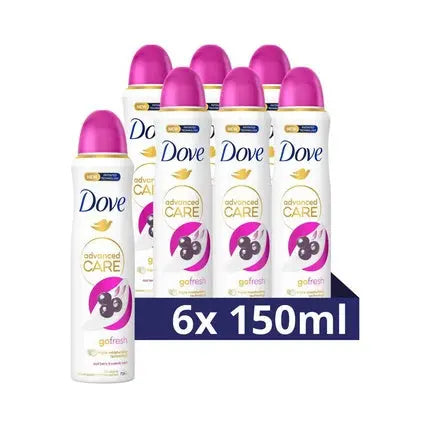 Dove Deodorant Spray Go Fresh Acai Berry And Waterlily - 6 X 150 Ml Dove