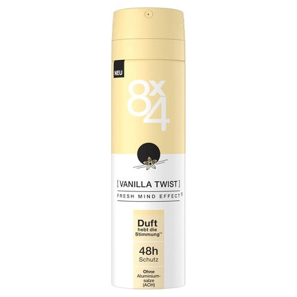 8x4 Vanilla Twist Deodorant Spray with Powdery Vanilla Fragrance 8x4