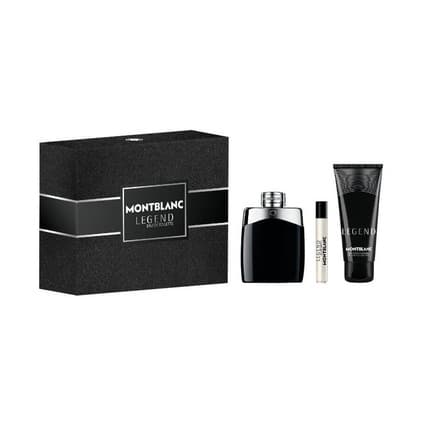 Mont Blanc Legend 3.3oz Spray Men's Cologne Toilet Water With Gel and Travel Spray Set - New in Box