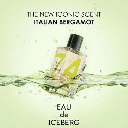 EAU de ICEBERG Italian Bergamot Eau de Toilette 100ml Citrus Scent for Men Square Glass Bottle Design Cool and Sporty Men Iceberg