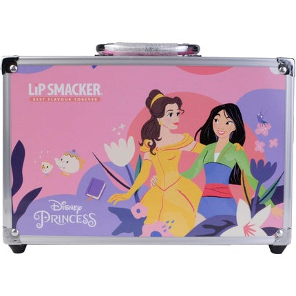 Lip Smacker Disney Princess Traincase for Kids 40+ Piece Makeup Giftset with Lip Glosses Creamy Eyeshadows and Nail Polishes Hair and Makeup Accessories Included