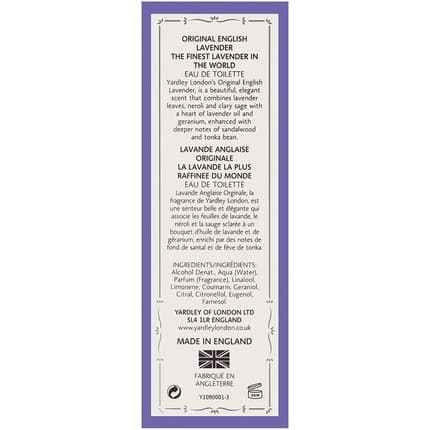 Yardley London Original English Lavender Fragrance - Amazon Exclusive Eau de Toilette (EDT) Femme 125ml