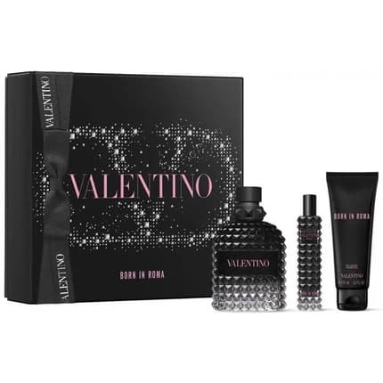 Valentino Born In Roma Uomo Eau de Toilette Spray 3.4 Fl Oz 0.5 Fl Oz Shower Gel 2.5 Fl Oz