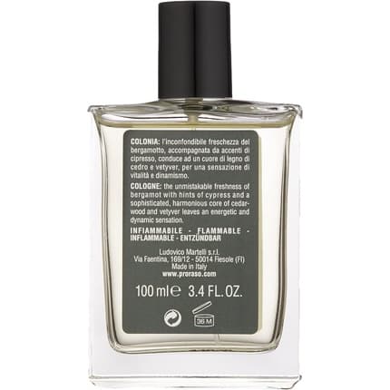 Proraso Cypress & Vetyver Eau de Cologne 100ml