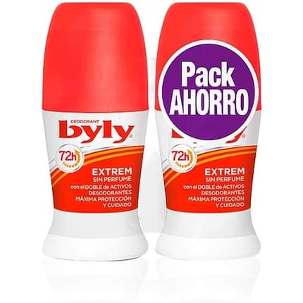 Byly Byly Extrem Roll On Deodorant 2x Déodorant (Déo) Mixte 50ml