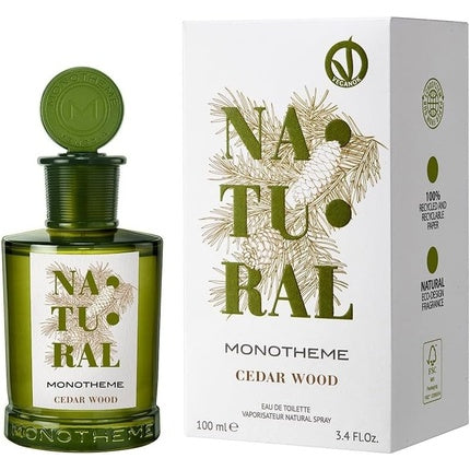 Monotheme Natural Cedar Wood Eau De Toilette 100ml Vaporizer Natural Spray