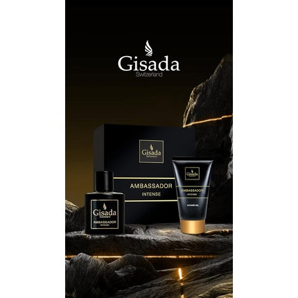 Gisada Ambassador Intense Gift Set Eau de Parfum 50ml & Shower Gel 100ml Spicy Fresh Men's Fragrance Gisada