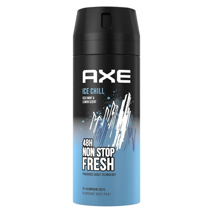 Axe Ice Chill Deodorant without Aluminum Provides 48 Hours of Effective Protection Against Body Odor 150ml Axe/Lynx