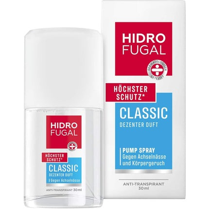 Hidrofugal Classic Atomiser 30ml Strong Antiperspirant Protection with Subtle Fragrance Hidrofugal