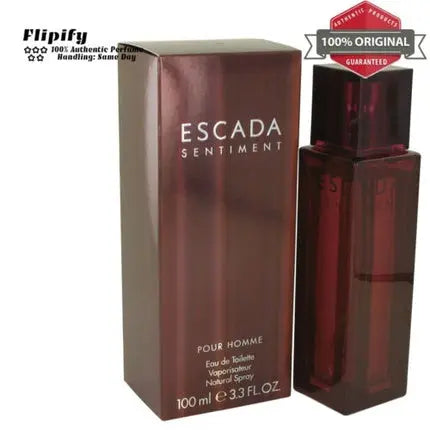 Escada Sentiment Cologne 3.4oz EDT Spray for Men Escada