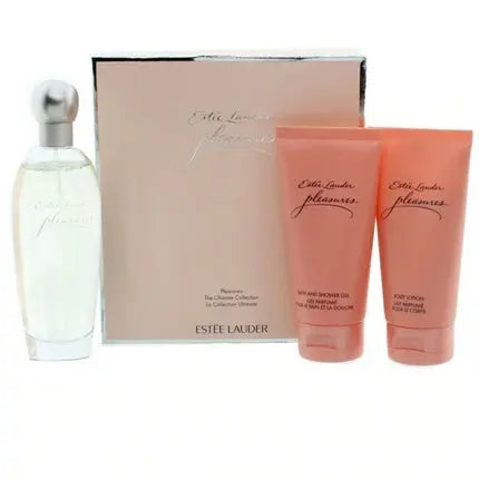 Estee Lauder Ultimate Collection Set - Pleasures Eau De Parfum For Women 100 Ml, Body Lotion 75 Ml, Shower Gel 75 Ml Estée Lauder