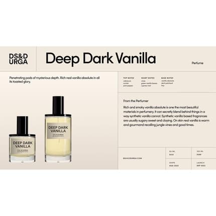 D.S. & Durga Deep Dark Vanilla Eau de Parfum (EDP) Mixte 50ml