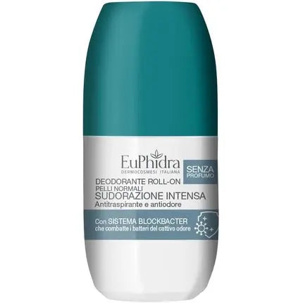 Euphidra Intense Sweating Roll-On Deodorant Fragrance-Free Alcohol-Free 50ml Euphidra