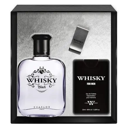 Evaflor Whisky Black Eau De Toilette Spray Set - 100ml And 20ml Evaflor