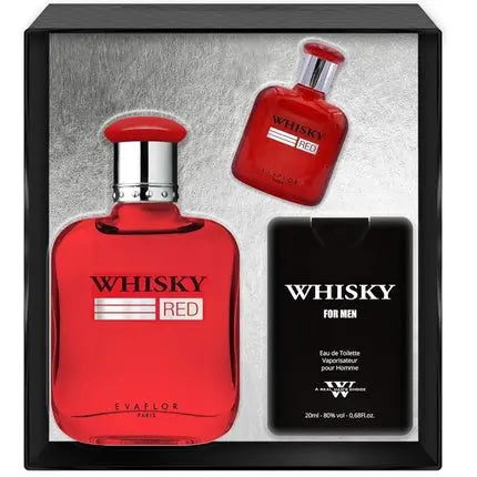 Evaflor Whisky Red Eau De Toilette Set - 100ml, 10ml, 20ml Evaflor