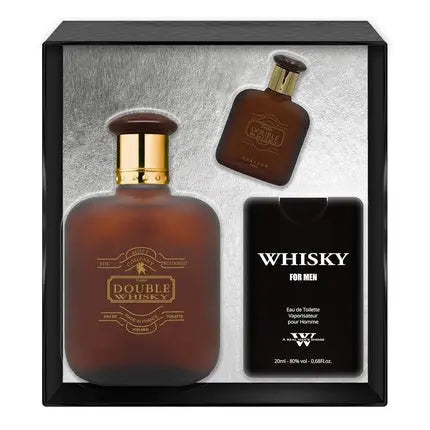 Evaflorparis Double Whisky Gift Box Eau de Toilette 100ml Miniature 7.5ml Travel Perfume 20ml Set Perfume Spray Men Perfume 520g Evaflorparis