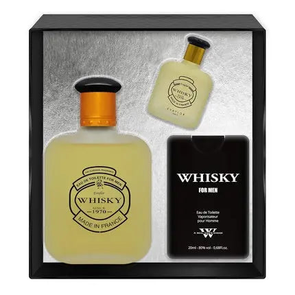 Evaflorparis Whisky for Men Gift Box Eau de Toilette 100ml Miniature 7.5ml Travel Perfume 20ml Set Perfume Spray Men Perfume 520g Evaflorparis