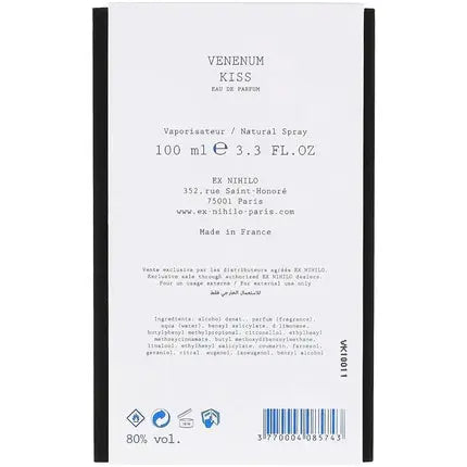 Ex Nihilo Venenum Kiss Eau de Parfum Spray 3.4 oz Ex Nihilo