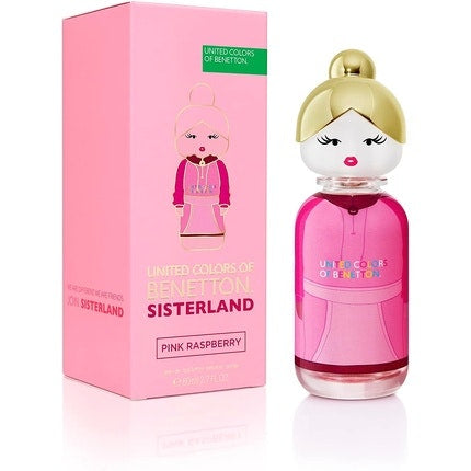 Benetton Sisterland Pink Raspberry Eau de Toilette pour femme  Long Lasting Fresh Young and Modern Fragrance Floral Neroli and Musk Notes Ideal for Day Wear 80ml Benetton