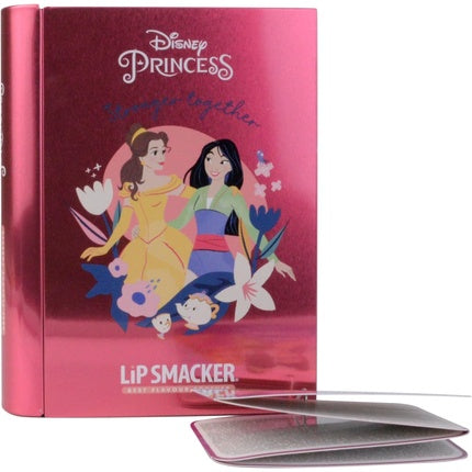 Lip Smacker Disney Princess Beauty Book Tin with Lipsticks, Lip Glosses, Shimmer Creams and Nail Polishes for Kids' Princess Look - Hair and Make-up Accessories Included