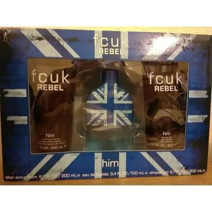 FCUK Rebel Him 100ml Eau de toilette  Gift Set Fcuk