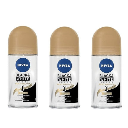 Nivea Invisible for Black & White Silky Smooth Women's Roll On Antiperspirant Deodorant 1.7oz 50ml Nivea