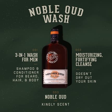 18.21 Man Made Wash Noble Oud Eau de Parfum (EDP) Homme 532ml