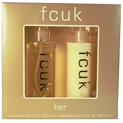 Fcuk Fcuk Her Geschenkset 250ml Body Lotion + 250ml Fragrance Mist Fcuk