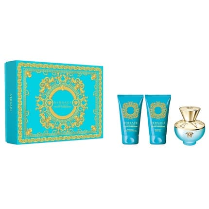 Versace Dylan Turquoise Set With Shower Gel And Body Lotion Coffret (Coffret) Femme 50ml