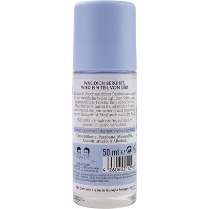 Jean & Len Cotton Deodorant Balm 24 Hours Deodorant Protection Sensitive Care Ideal After Shaving Aluminium and Alcohol Free Vegan 50ml Jean & Len