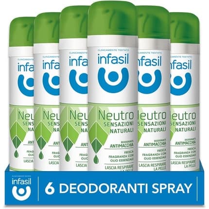 Infasil Neutro Natural Sensations Deodorant with Essential Oil Anthaquia No Aluminium Salts Déodorant (Déo) Mixte 150ml